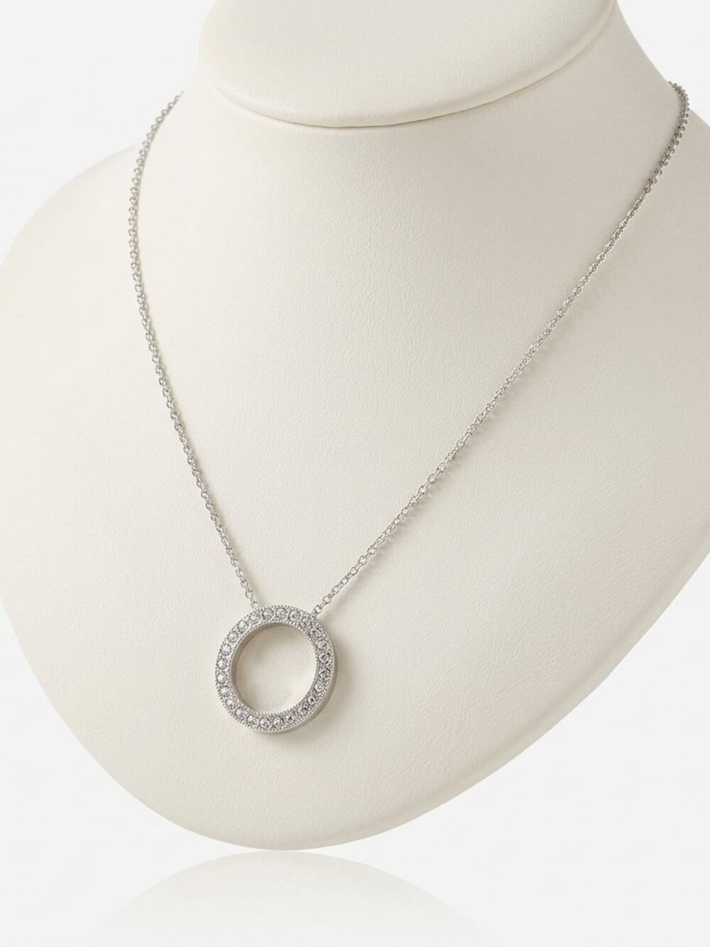 Lia Sophia Silver Necklace with Crystal Accents NWT